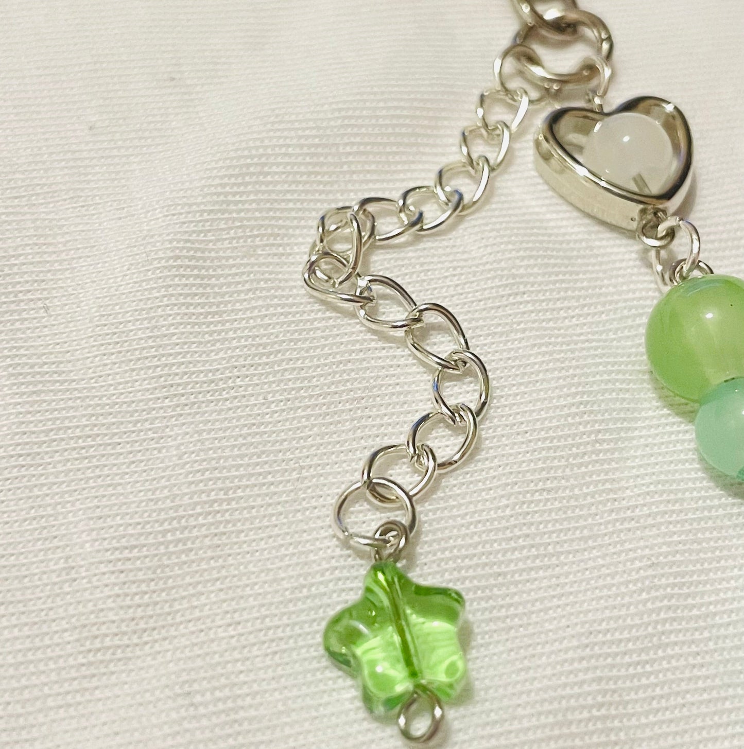 Chunky Green Star Keychain