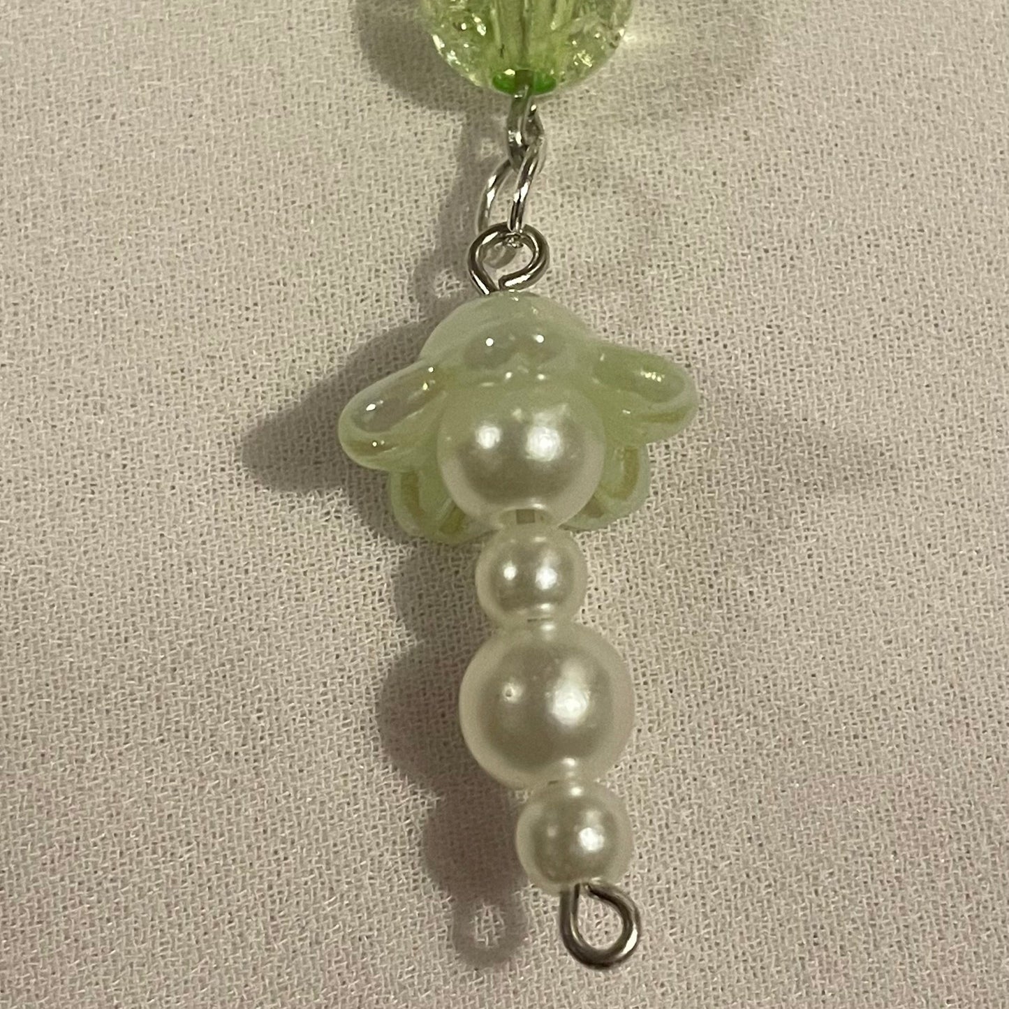 Green Jellyfish Keychain