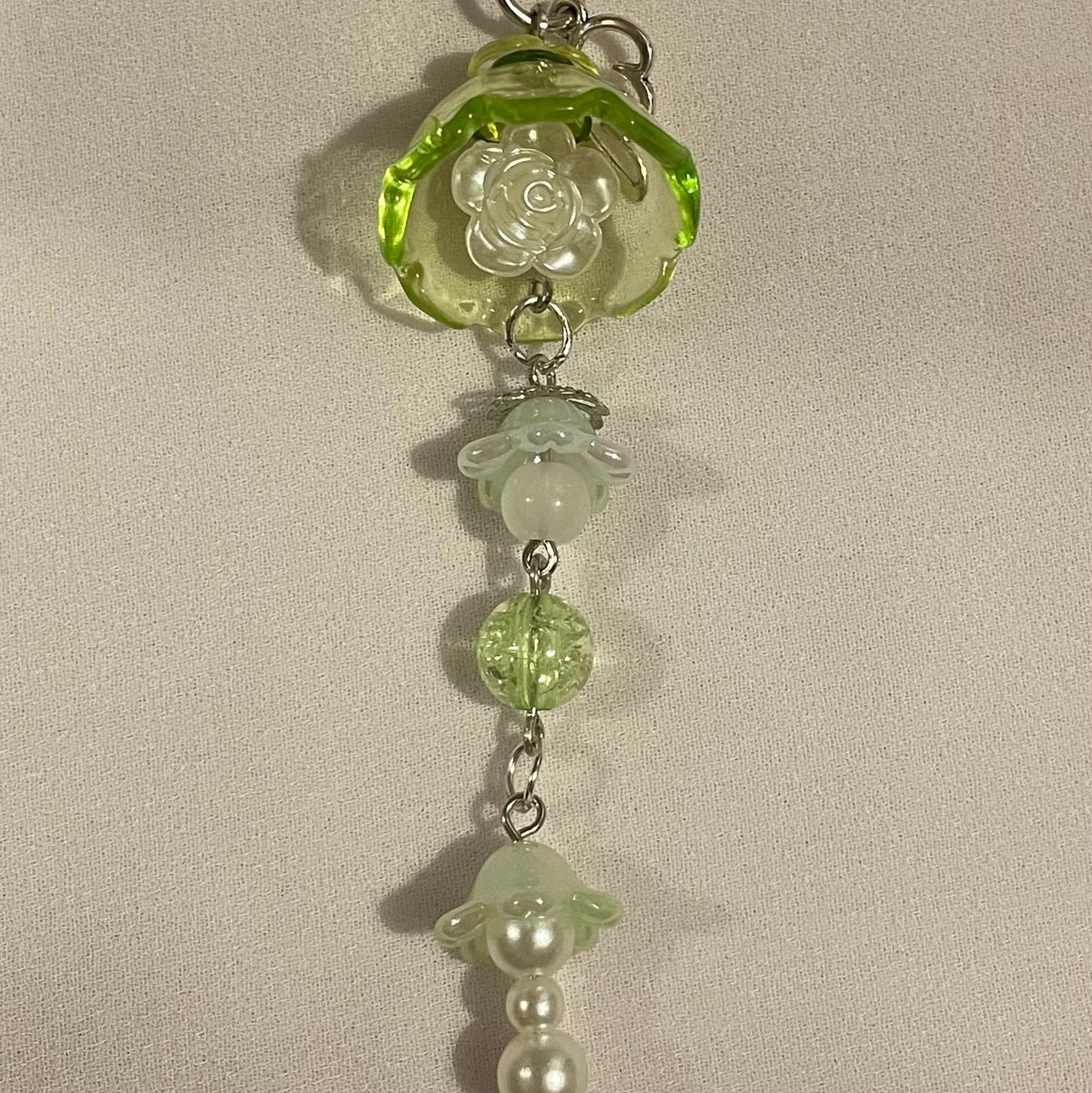 Green Jellyfish Keychain