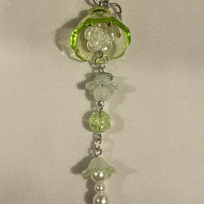 Green Jellyfish Keychain